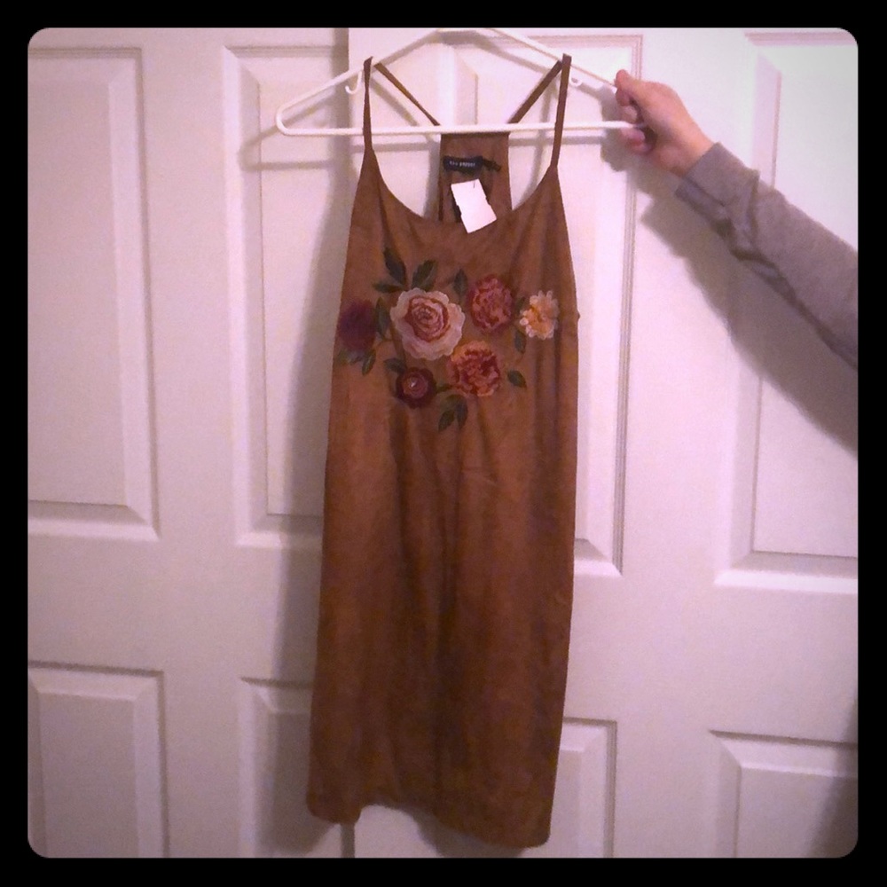 Brown velvet dress
